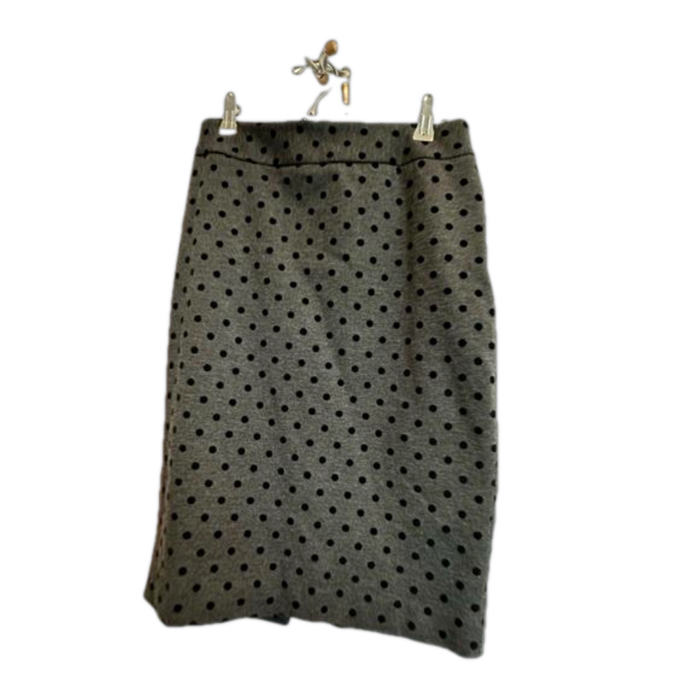 White House Black Market Black Polka Dot Pencil Skirt | 4
